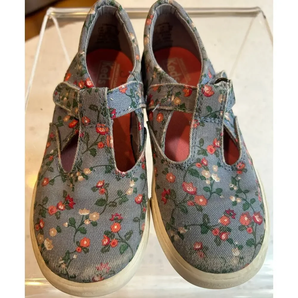 Keds Floral Mary Jane Sneakers - Kids Size 11M - Cute & Comfy!